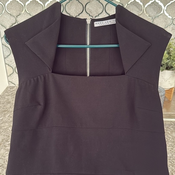 Andrew Marc Black Midi Dress size 8 - Picture 4 of 8